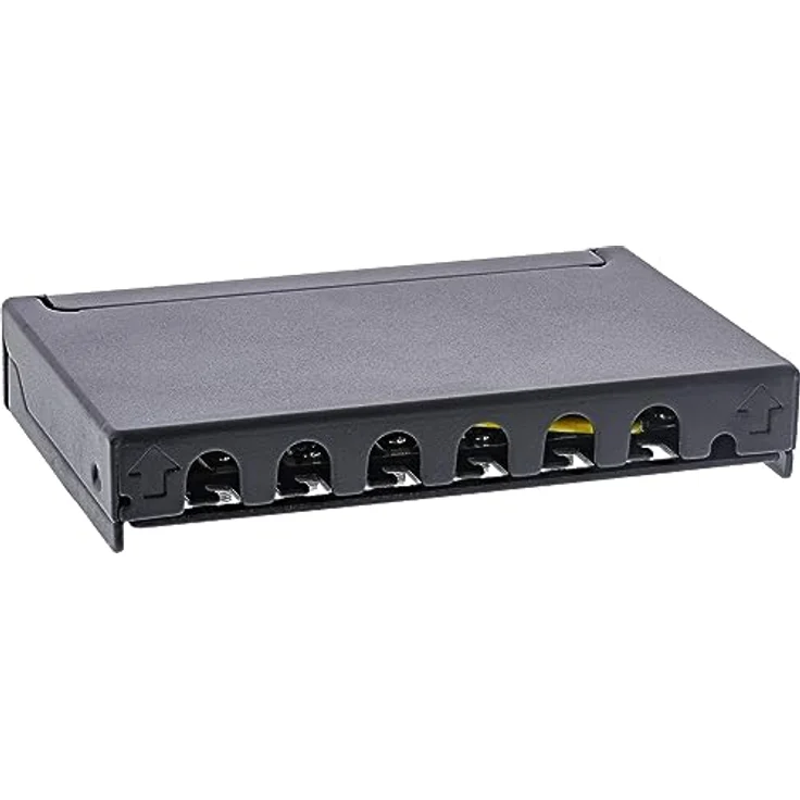 InLine® Patchfeld Cat.6A 0,5HE 6-Fach, für Tisch/Wand/Hutschiene, mit Staubschutz, schwarz – Bild 2