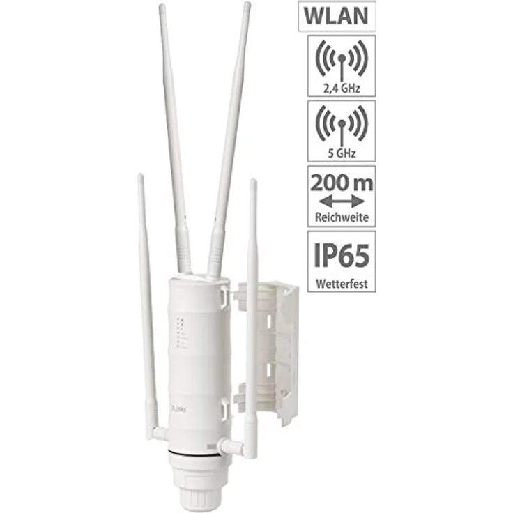 7links WLAN Antenne: Wetterfester Outdoor-WLAN-Repeater mit 1.200 Mbit/s, für 2,4 & 5 GHz (WLAN Antenne außen, WLAN Antenne Outdoor, Verstärker Außenbereich) – Bild 2
