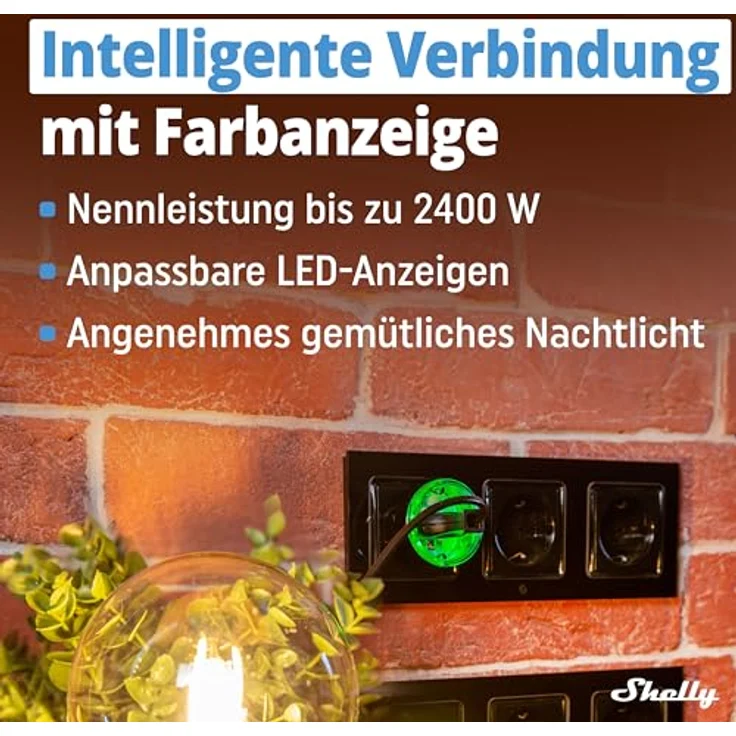 Shelly Plus Plug S - Intelligente Steckdose Funktioniert mit Alexa & Google Home, programmierbare mit Sprachsteuerung, Bluetooth und Wi-Fi-Gerät zur Automatisierung von Geräten Strommessung, Schwarz – Bild 5