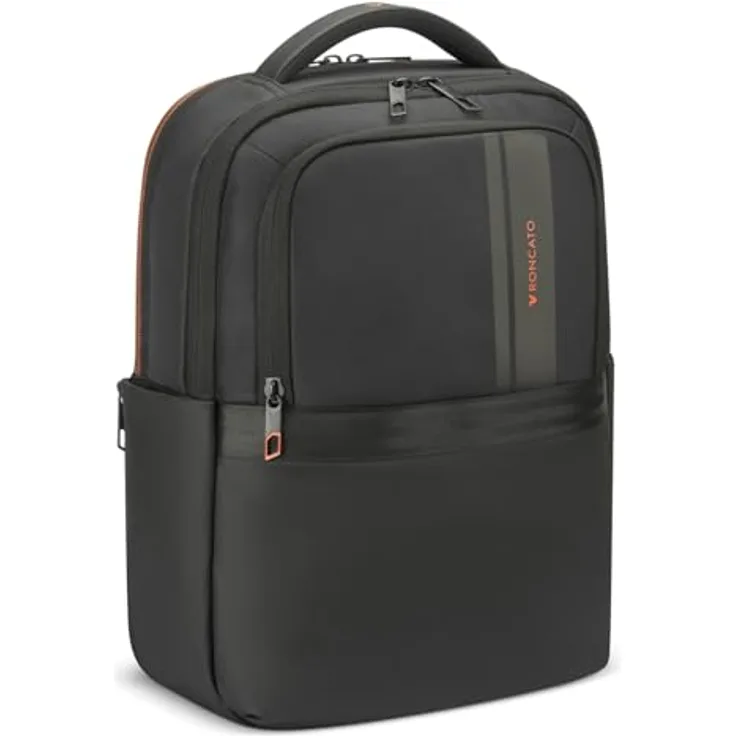 RONCATO Metropolitan TRAVEL Business Rucksack, für 14 Zoll Laptop, 38x28x13 cm, Schwarz, leicht und ideal für Flugreisen