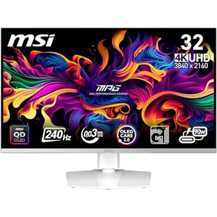 MSI MPG 321URXWDE QD-OLED, 32 Zoll 4K Monitor mit Quantum Dot Technologie