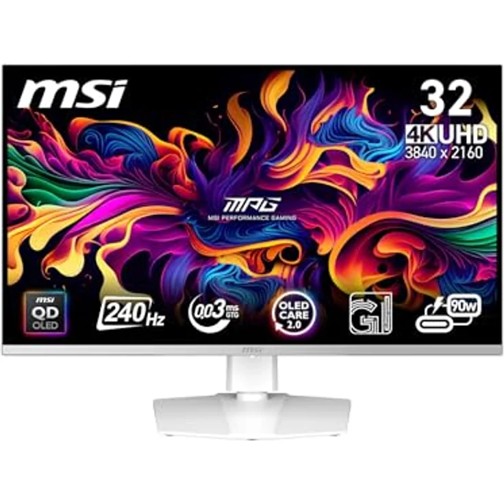 MSI MPG 321URXWDE QD-OLED, 32 Zoll 4K Monitor mit Quantum Dot Technologie – Bild 1
