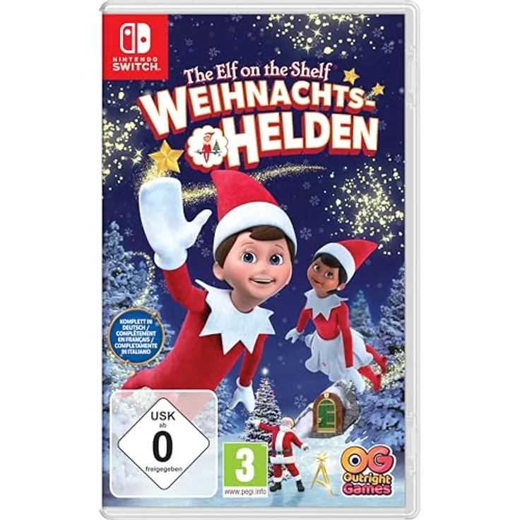 Outright Games The Elf on the Shelf: Weihnachts-Helden, Nintendo Switch Spiel mit magischen Minispielen und individuell gestaltbaren Elfhelden