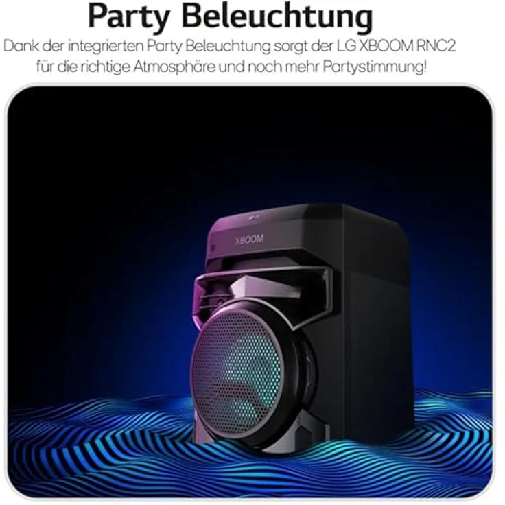 LG XBOOM La Bestia RNC2, Bluetooth Standlautsprecher mit 80W Leistung, Schwarz, Karaoke und LED-Beleuchtung – Bild 4
