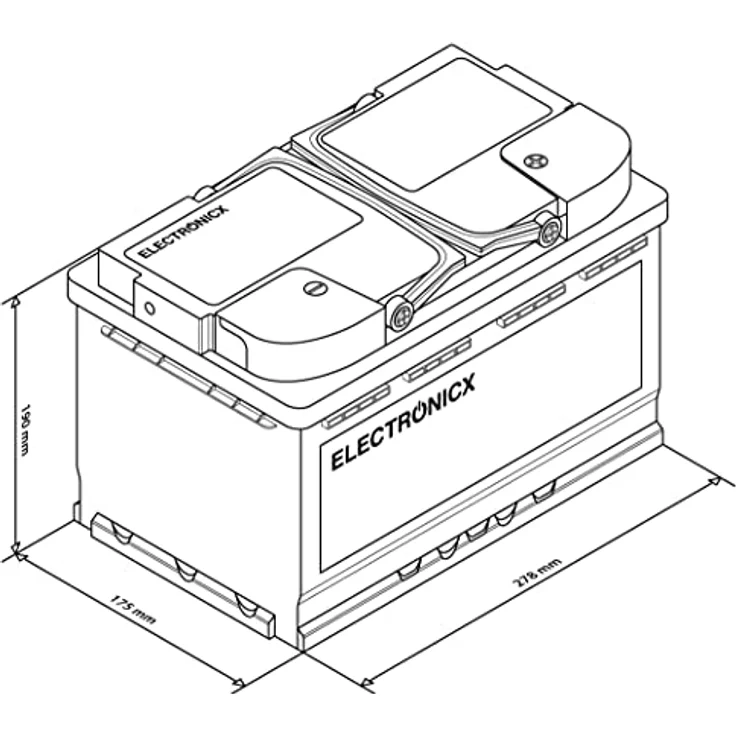 Electronicx Mobile Edition AGM Batterie 100AH - 12V wartungsfreie Versorgungsbatterie für Freizeit, Boot & Wohnmobil, temperaturbeständig, kippbar – Bild 6