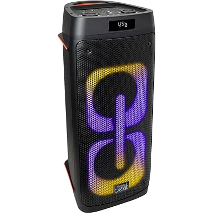 SILVA Schneider SB-TWS 200 BT XL Soundbox Schwarz | 400W | Bluetooth 5.0 | TWS-Funktion | MP3-Wiedergabe | Mikrofon & Instrumentenanschluss | LED-Effekte | Inkl. Fernbedienung – Bild 2