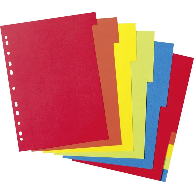Herlitz Aktenordner herlitz Kartonregister A4 10-teilig, Recycling-Karton, farbig sortiert