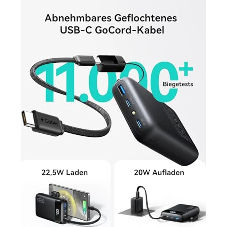 INIU Power Bank Mini 20000mAh, Ultra Klein mit 22.5W Schnellladung, USB-C In&Out, perfekt für iPhone 17 16 15 Pro, Samsung S25 S24, iPad, ideal für Reisen & Camping – Bild 5