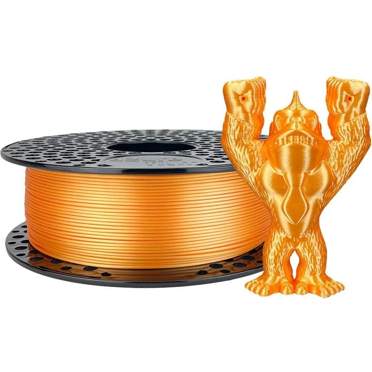 AzureFilm Silk Flame Orange 1,75mm 3D Filament, PLA, 1 kg, biologisch abbaubar, leuchtende orange Farbe