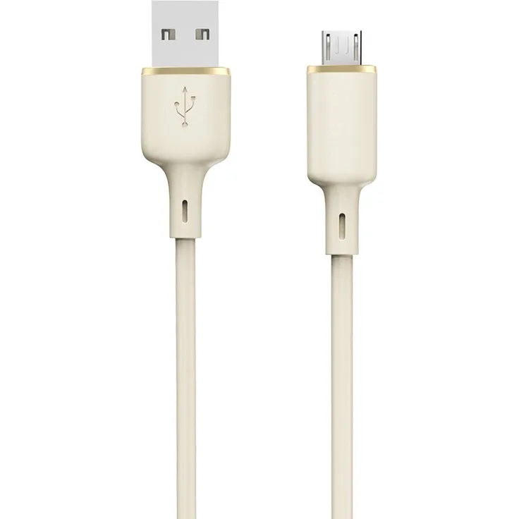 Dudao L7SM 1m USB-A auf Micro-USB Kabel, 5A schnelles Aufladen, beige