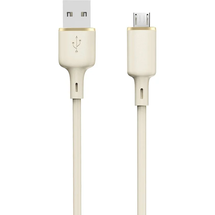 Dudao L7SM 1m USB-A auf Micro-USB Kabel, 5A schnelles Aufladen, beige