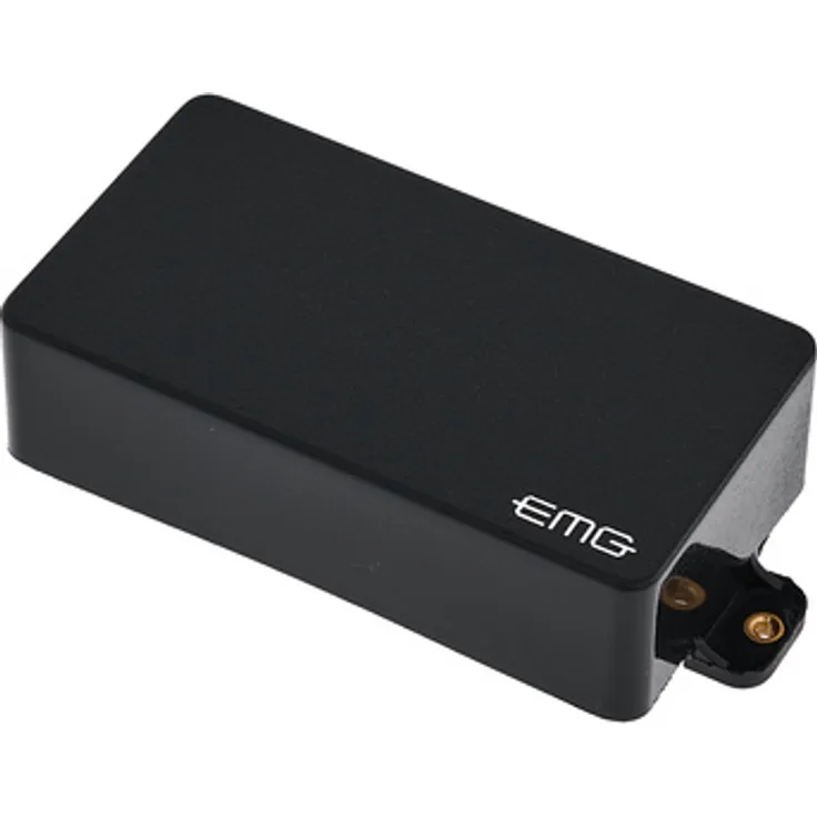 EMG EMG 81 Black, Aktiver Humbucker Tonabnehmer für E-Gitarre mit starkem Output und lötfreiem Installationssystem, schwarz