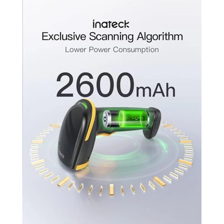 Inateck BCST-23, Bluetooth Barcode Scanner für 1D 2D QR Codes, kabellos mit 3 Monaten Akkulaufzeit, App und SDK unterstützt, hohe Decodierfähigkeit – Bild 4
