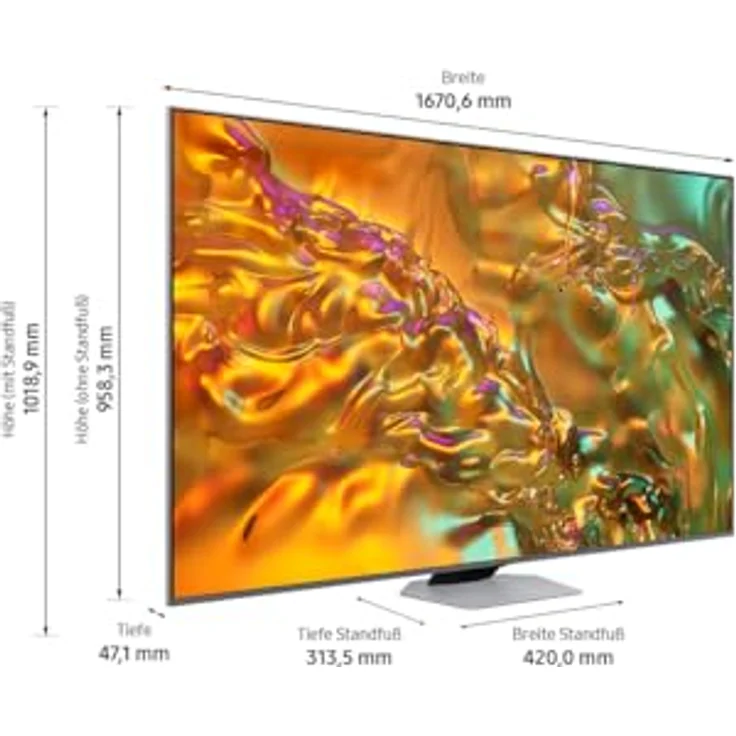 Samsung QLED 4K Q80D Fernseher 75 Zoll, Samsung TV mit Neural Quantum 4K AI Gen2 Prozessor, 4K AI Upscaling, Direct Fully Array, Smart TV, GQ75Q80DATXZG [2024] – Bild 4