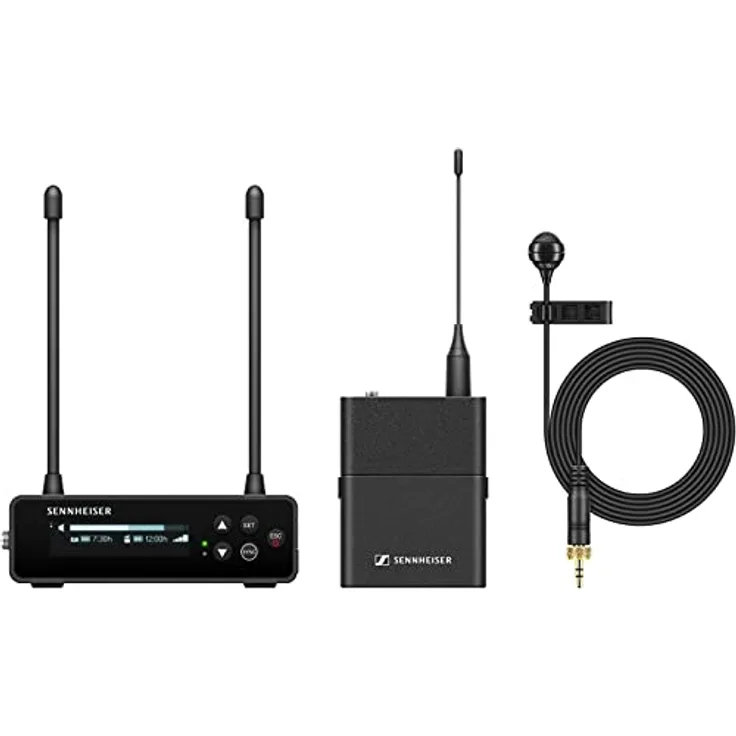 Sennheiser EW-DP ME4 SET (U1/ 5) Tragbares digitales UHF-Drahtlosmikrofonsystem mit ME4-Ansteckmikrofon mit Nierencharakteristik - Schwarz (700026)