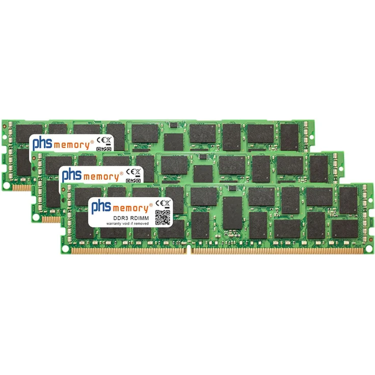 PHS memory 96GB (3x32GB) DDR3 RDIMM RAM Kit, kompatibel mit Supermicro X8DTT-IBX, 1333MHz, ECC Registered