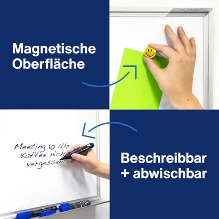 Magnetoplan 1240888 Whiteboard 100 x 150 lackiert – Bild 2