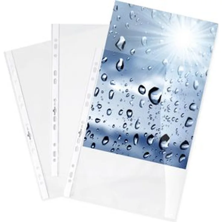 Durable Prospekthüllen 2672-19, A4, glasklar, 0,05 mm, oben offen, 100 Stück