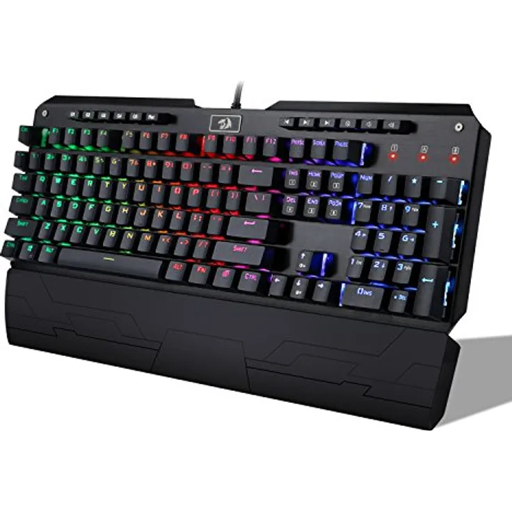 Redragon K555 INDRAH RGB LED Beleuchtete Mechanische Tastatur, Multimedia, Makro- und Profil-Tasten Mechanische Gaming Tastatur (QWERTY Layout)