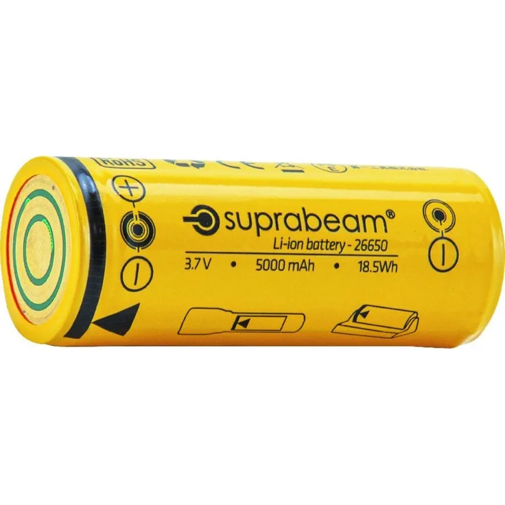 Suprabeam Ersatzakku für Q7xr & Q7xrs, Hochleistungsakku für Taschenlampen