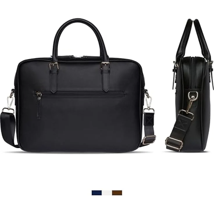 bugatti Ella Aktentasche 37 cm mit Laptopfach, schwarz, 100% Polyurethan – Bild 5