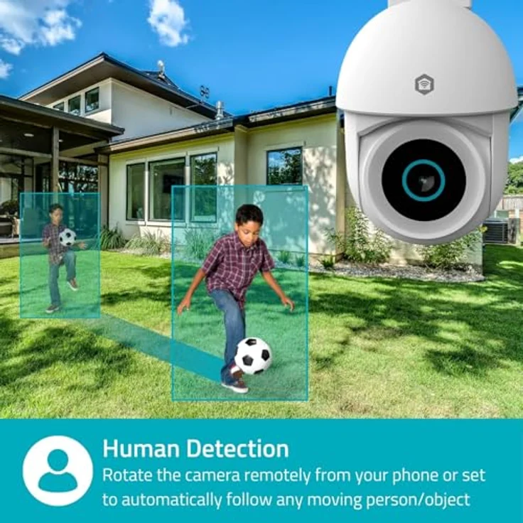 Nedis SmartLife Außenkamera - Wi-Fi - Spotlight - 3MP Full HD 1296p - Pan tilt - IP65 - Nachtsicht - Weiss – Bild 6