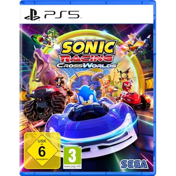 SEGA Sonic Racing: CrossWorlds - PS5-Spiel mit 23 Charakteren, 24 Strecken, 45 Fahrzeug-Upgrades und exklusivem „Werigel“-Charakter – Bild 1