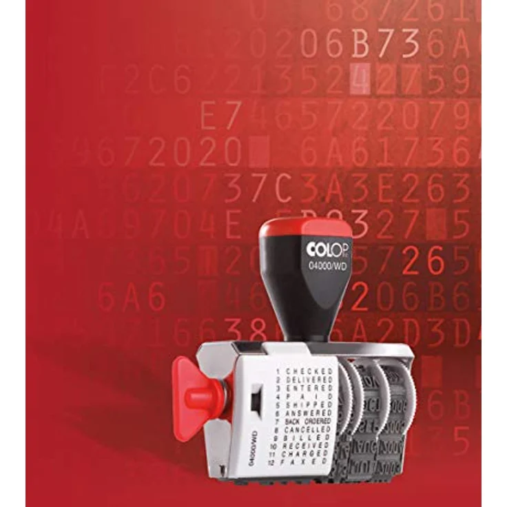 Colop 04000/WD Datumstempel mit 12 Lagertexten – Bild 4