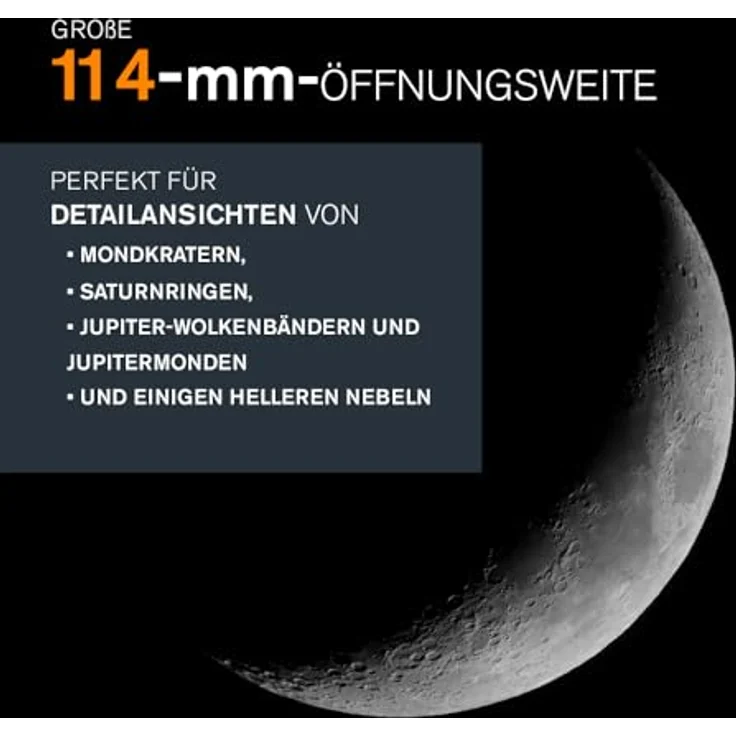 Celestron AstroMaster 114EQ 50x - Teleskope (50,8 cm, 7,71 kg, Aluminium, Stahl) – Bild 3