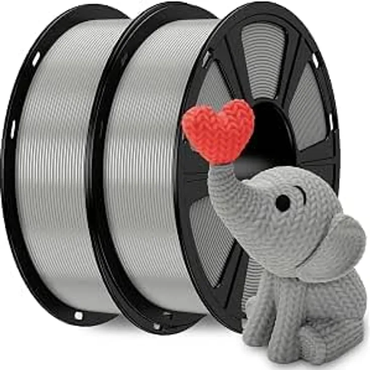 GEEETECH PETG Filament Grau, 1,75 mm, 2 kg - Hochwertiges 3D-Druckmaterial mit exzellenter Festigkeit und Korrosionsbeständigkeit