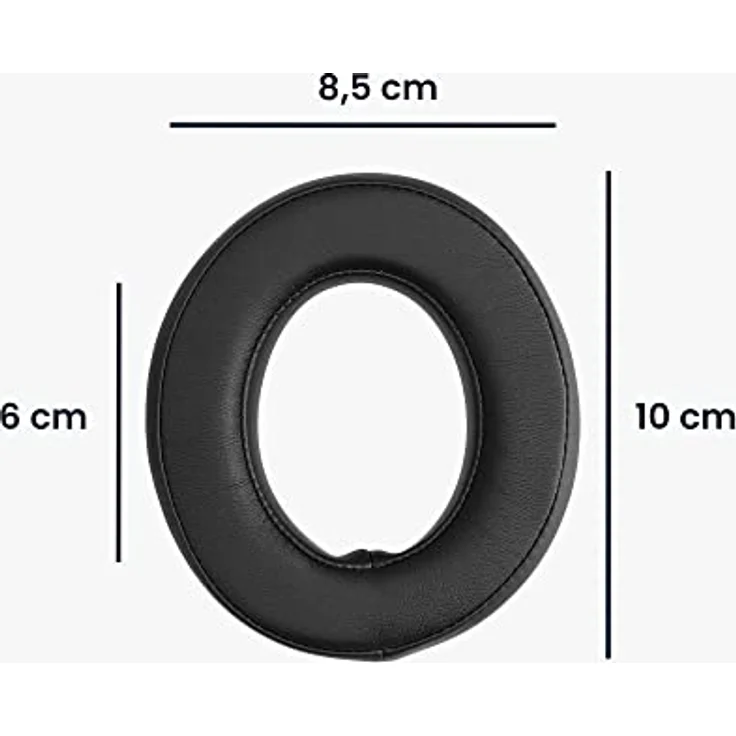 kwmobile 2X Ohrpolster kompatibel mit Corsair HS50 HS60 HS60 Pro HS70 HS70 Pro HS75 - Over Ear Kopfhörer Polster aus Kunstleder, Schwarz – Bild 4