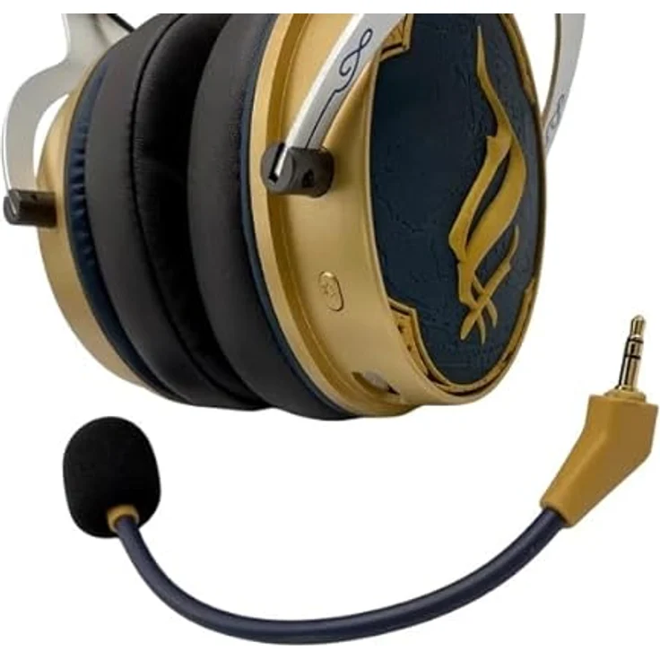 Lexip X Warner Hogwarts Legacy Gaming-Kopfhörer, kabellos, Over-Ear, 28 Stunden Akkulaufzeit, abnehmbares Mikrofon, schwarz und gold, kompatibel mit PS5/PS4/Switch/PC/Mobile – Bild 2