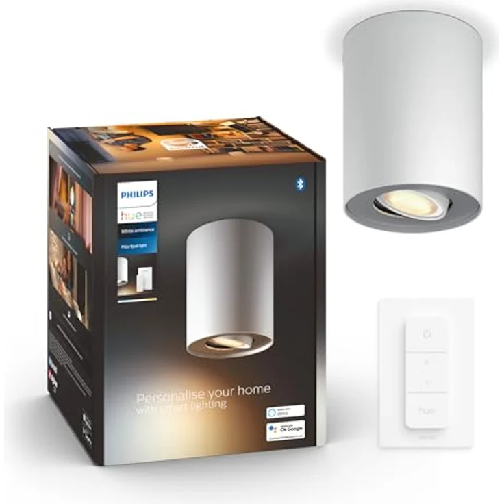 Philips Hue Pillar single spot white 1x5W 230V, Smarte Deckenbeleuchtung mit Bluetooth-Steuerung – Bild 2