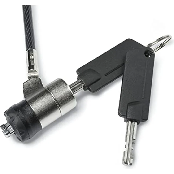 Dicota Security T-Lock Pro, Laptop Schloss mit 2m Stahlkabel und Schlüssel, geeignet für 3 x 7mm Schlösser – Bild 3