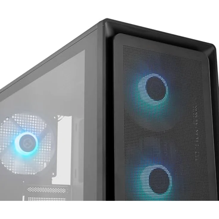 NOX Hummer AERO Semitower, Hyperflow ARGB in Schwarz, mit Typ C, gehärtetem Glas und hervorragender Kühlungskapazität – Bild 7