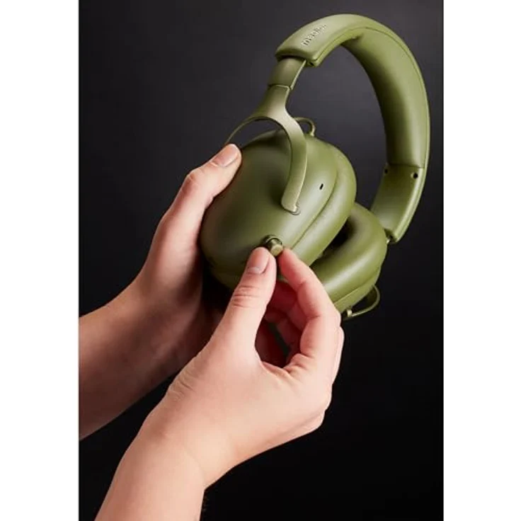 MEDION HX-1 Pure Over Ear Kopfhörer, kabellos mit Bluetooth 5.4, 100 Stunden Akkulaufzeit, IPX4 Spritzwasserschutz, grün – Bild 2