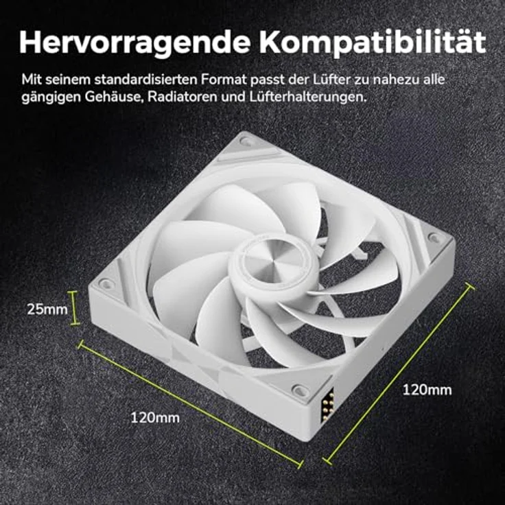TRYX ROTA SL ARGB Reverse Lüfter, 3er-Pack 120mm mit FDB-Lager und magnetischem Kabel, weiß – Bild 9