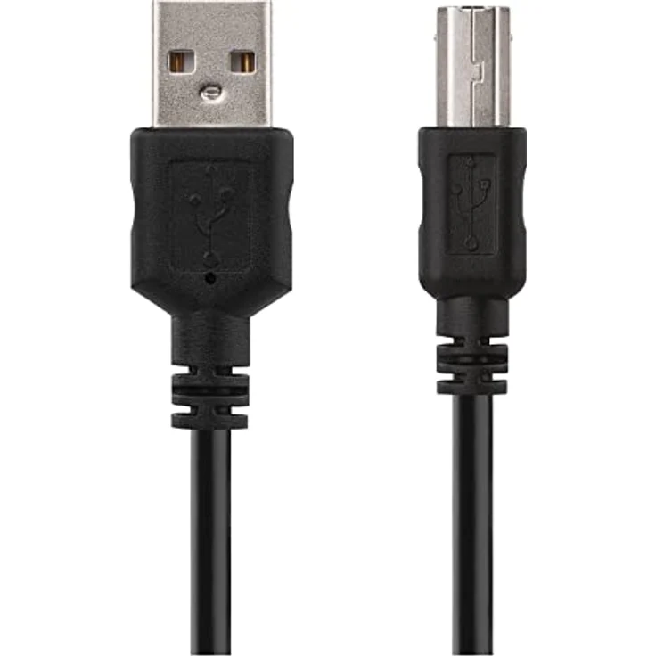 EMOS USB Verbindungskabel USB-A auf USB-B für Drucker und andere Peripheriegeräte mit USB-B Anschluss, Hi-Speed 480 Mbps, 2m lang, schwarz – Bild 4