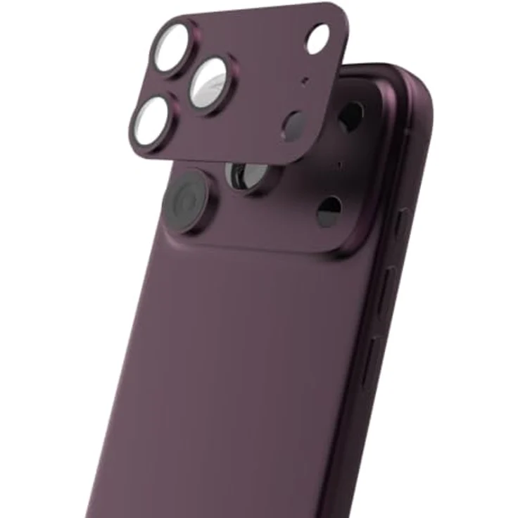 Hama Cam Protect Pro Kameraschutzglas für Apple iPhone 18 Pro Max, Dunkelrot – Bild 3