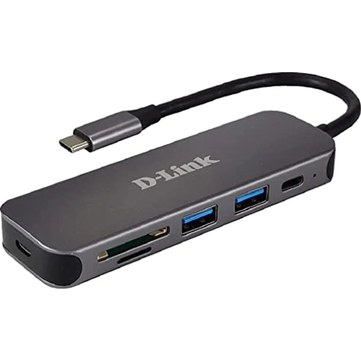 D-Link DUB-2325 5-in-1 USB-C Hub mit 2 USB 3.0 Ports (USB-C Port, SD/MicroSD Card Reader für PC, MacBook Pro, MacBook Air, iPad Pro, Chromebook, Surface Pro u.w.) – Bild 2