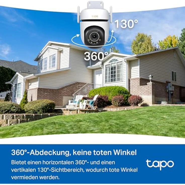 Tapo C530WS 360° Überwachungskamera Außen, 3K 5MP, Starlight Farbe Nachtsicht, KI-Erkennung, Bewegungsverfolgung, WLAN/Ethernet, microSD bis 512 GB – Bild 4