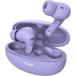 Trust Yavi Enc Earbuds, kabellose In-Ear Kopfhörer in Lila mit hochwertigem Sound