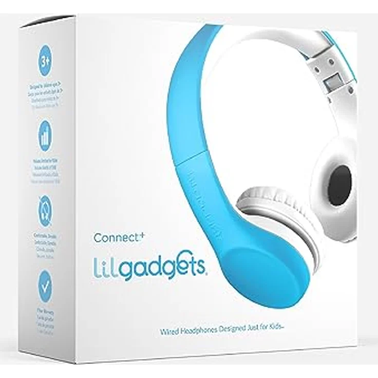 LilGadgets Connect+ Volume Begrenzte Wired Kopfhörer Mit Shareport Für Kinder Blau – Bild 9