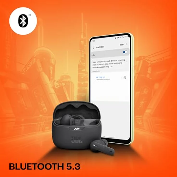 JBL Tune 245NC TWS wireless In-Ear-Kopfhörer mit Active Noise Cancelling (ANC) und Freisprechfunktion, schwarz – Bild 8