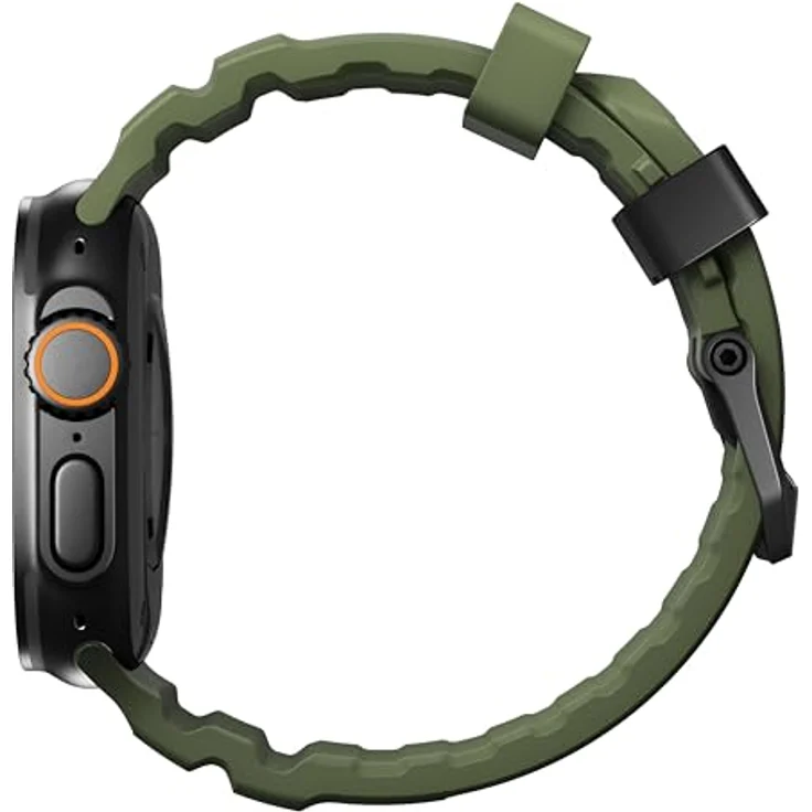 Nomad Rocky Point Band Apple Watch 42 / 44 / 45 / 49 mm, Grün, Wasserdichtes Sportarmband aus Fluorkohlenstoff-Gummi – Bild 2