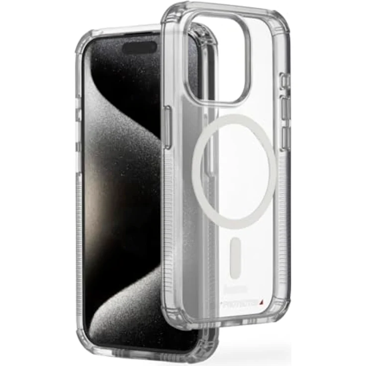 Hama iPhone 15 Pro Handyhülle „Extreme Protect“ (D3O Bumper, stoßfest, sturzsicher, bruchsicher, MagSafe, durchsichtig) – Bild 1