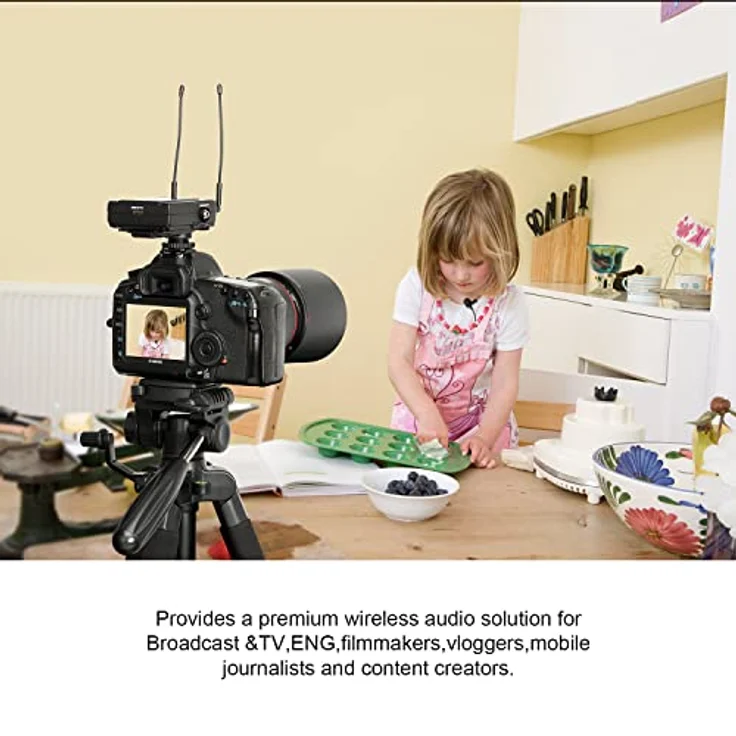 Saramonic UwMic9S Kit1 TX+RX, UHF-Drahtlos-Mikrofonsystem mit abnehmbaren Antennen und OLED-Display, inkl. DK3A Ansteckmikrofon – Bild 8
