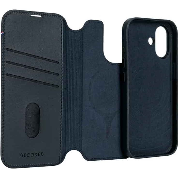 Decoded 2-in-1 Lederhülle für iPhone 17, Abnehmbare Wallet aus Premium ECCO Leder, Kompatibel mit MagSafe, Fallschutz, Kratzfest, Blau – Bild 5