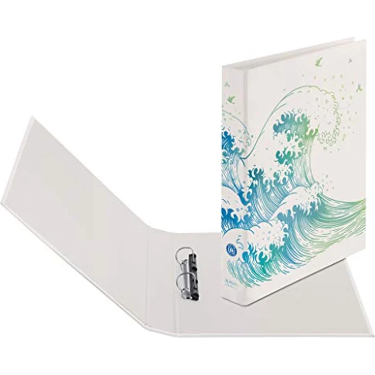 Herlitz Ringbuch maX.file 2-Ring A4 Greenline Welle, Papierbezug 4-farbig bedruckt – Bild 2