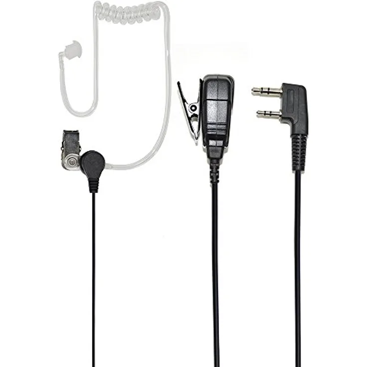 PNI Headset mit akustischem Rohr und Mikrofon HS81L 2-Pin-kompatibel mit HP 8001L Station und Kenwood-CB Radio
